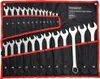 A set of wrenches laid out in a black fabric roll-up case with red trim. Náhled obrázku produktu