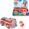 A Paw Patrol Marshall Fire Engine toy set, including the vehicle and a figure, displayed in its packaging and also shown separately. Produktbild-Vorschau