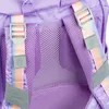 A close-up view of the back straps and mesh padding of a purple backpack. Anteprima dell’immagine prodotto