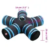 vidaXL Katzentunnel 5-Wege Schwarz und Blau 25 cm Polyester Produktbild-Vorschau 5