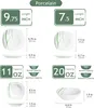 Diagrams showing the dimensions and capacities of porcelain plates and bowls. Náhled obrázku produktu