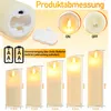 Set di 5 candele LED con cera vera, effetto fiamma Anteprima dell’immagine prodotto 2