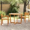 Garten-Esstisch Rund Ø110x75 cm Massivholz Akazie Produktbild-Vorschau 3