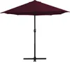 vidaXL Ombrellone con palo in alluminio 460x270 cm Rosso Anteprima dell’immagine prodotto 2