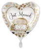 18"/Ø43cm Herz Folienballon  "Just Married" Produktbild-Vorschau 1