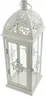 Laterne Barock Metall weiß/silber 39cm – Gartenlaterne Produktbild-Vorschau 7