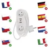 Prodlužovací kabel 2 m / 2 zásuvky+2×USB A+1×USB C  / bílý / PVC / 1 mm2 Náhľad obrázku produktu