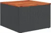 vidaXL 6-tlg. Garten-Sofagarnitur mit Kissen Schwarz Poly Produktbild-Vorschau 6