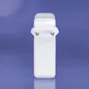 A white power adapter is shown against a light purple background. Produktbild-Vorschau