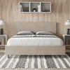 ITYHOME - Gepolstertes Bett mit Bettkasten 140x210 mit Produktbild-Vorschau 2