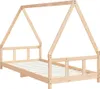 vidaXL Dětská postýlka 90x200 cm z masivního borovicového Náhled obrázku produktu 3
