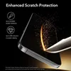 A close-up of a smartphone screen protector being tested for scratch resistance. Anteprima dell’immagine prodotto