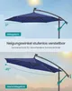 SONGMICS Slunečník Ø 300 cm s LED solárním osvětlením UPF Náhled obrázku produktu 4