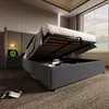 okwish Letto imbottito Letto matrimoniale Letto contenitore Anteprima dell’immagine prodotto 9