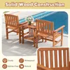 A wooden patio set with two chairs and a table next to a swimming pool. Náhled obrázku produktu