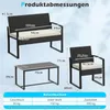 COSTWAY Sada zahradního nábytku z polyrotanu, venkovní Náhled obrázku produktu 3