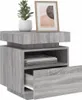 vidaXL Comodini con luci a LED, set da 2 pezzi, grigio Anteprima dell’immagine prodotto 9