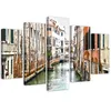 5-teiliges leinwandbild venedig 100x70 cm Feeby braun Produktbild-Vorschau 1
