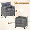 Sada zahradního nábytku COSTWAY, polyratan, 3dílná. Náhled obrázku produktu 3
