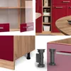 Singleküche Vicco R-Line Rot Hochglanz/Goldkraft Eiche 160 Produktbild-Vorschau 6