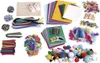 A collection of various craft supplies arranged on a white background. Produktbild-Vorschau