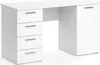 A white desk with drawers on the left and a cabinet on the right, shown against a white background. Produktbild-Vorschau