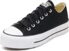 A single black Converse Chuck Taylor All Star Lift Platform low-top sneaker is shown from a three-quarter side view against a white background. Voir les images du produit