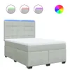 vidaXL Boxspringbett mit Matratze Hellgrau 160x200 cm Samt Produktbild-Vorschau 1