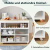 Großer Küchenwagen mit Eichenholzfurnier-Arbeitsplatte, Produktbild-Vorschau 7