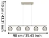EGLO LED Pendelleuchte Ascolese, 5 flammige Hängelampe, Produktbild-Vorschau 3