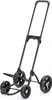 A black shopping trolley with four wheels and a handle, shown against a white background. Podgląd zdjęcia produktu