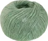 A ball of green yarn with metallic threads. Produktbild-Vorschau