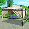 Premium Gartenpavillon Cape Town 3x4x3m Natur Aluminium Produktbild-Vorschau 3