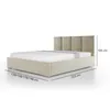 Gepolsterte Bett mit Velours-Bezug Axel Polsterbett mit Produktbild-Vorschau 4