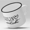 Huuraa Emaille Tasse Siegen  Geschenk Kaffeebecher Vintage Produktbild-Vorschau 2