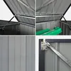 Collage of close-up shots of a metal trash bin enclosure, showing its construction and hardware. Anteprima dell’immagine prodotto