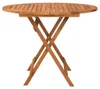 vidaXL Table de jardin pliante Ø 90x75 cm bois massif Voir les images du produit 4