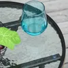 Gartentisch klappbar mit Glasplatte – Runder Balkontisch Produktbild-Vorschau 7