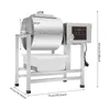 A stainless steel meat mixer with dimensions labeled. Podgląd zdjęcia produktu