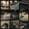 A collage of images showcasing the features of a cordless vacuum cleaner. Produktbild-Vorschau