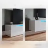 SONNI TV-Schränke Weiß Hochglanz Hängend mit Led 160 x 35 x Produktbild-Vorschau 4