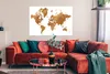 MuchoWow® Poster Weltkarte - Vintage - Gold 120x80 cm - Produktbild-Vorschau 2