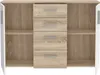 Sideboard >IKOLI< 2 Türen, 4 Schübe, Sonoma Eiche / Voir les images du produit 3