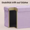 SONGMICS Sitzbank mit Stauraum, klappbare Sitztruhe, 2 Produktbild-Vorschau 11