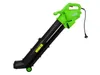 A green and black electric leaf blower is shown against a white background. Podgląd zdjęcia produktu
