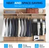 A closet organizer displaying multiple suits and a multi-tier pant hanger. Produktbild-Vorschau