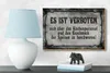 Holzschild Spruch 18x12cm verboten über Küchenpersonal Produktbild-Vorschau 4