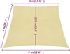 vidaXL Voile d'ombrage 160 g/m² Beige 4/5x4 m HDPE Voir les images du produit 14