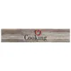 vidaXL Küchenteppich Waschbar Cooking Grau 60x300 cm Samt - Produktbild-Vorschau 3