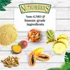 A flat lay image showing ingredients and a product sample for Lafeber Nutri-Berries Tropical Cockatiel food. Anteprima dell’immagine prodotto